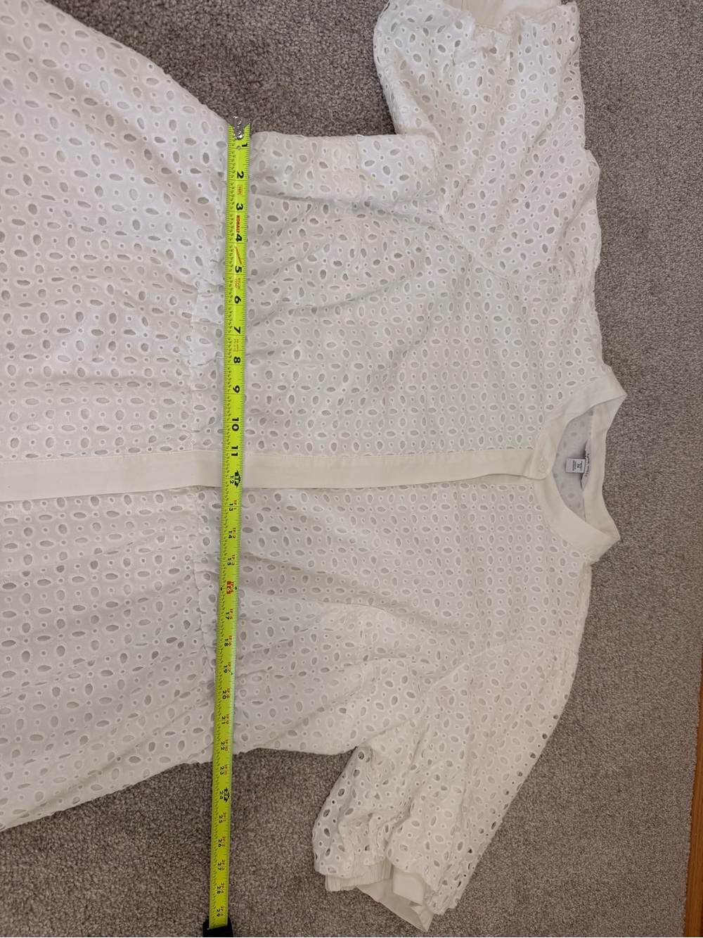 Nine West White Eyelet Midi Dress - Picture 9 of 12